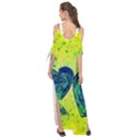 Heart Emotions Love Blue Maxi Chiffon Cover Up Dress View2