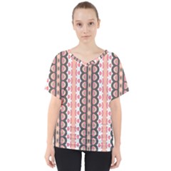 Wallpaper Cute Pattern V-neck Dolman Drape Top by HermanTelo