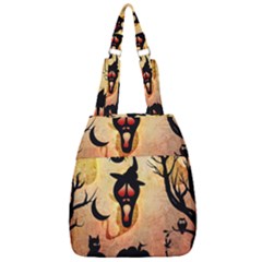 Funny Halloween Design, Pumpkin, Cat, Owl And Crow Center Zip Backpack by FantasyWorld7