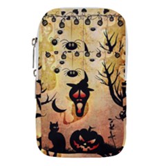 Funny Halloween Design, Pumpkin, Cat, Owl And Crow Waist Pouch (small) by FantasyWorld7