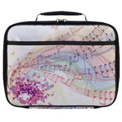 Music Notes Abstract Full Print Lunch Bag by HermanTelo