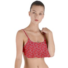 Background Abstraction Red Gray Layered Top Bikini Top  by HermanTelo