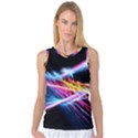 Colorful Neon Art Light rays, rainbow colors Women s Basketball Tank Top View1