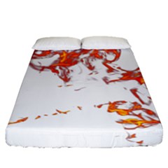 Can Walk On Fire, White Background Fitted Sheet (queen Size) by picsaspassion