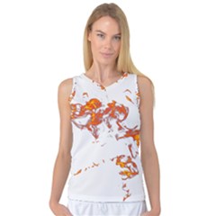 Can Walk On Fire, White Background Women s Basketball Tank Top by picsaspassion