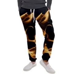 Can Walk On Volcano Fire, Black Background Men s Jogger Sweatpants by picsaspassion