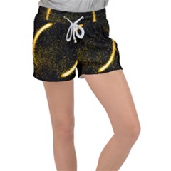 Cosmos Comet Dance, Digital Art Impression Women s Velour Lounge Shorts by picsaspassion