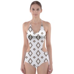 Background Texture Triangle Cut-out One Piece Swimsuit by HermanTelo