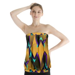 Geometric Gradient Psychedelic Strapless Top by HermanTelo