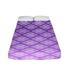 Pattern Texture Geometric Purple Fitted Sheet (full/ Double Size) by Mariart