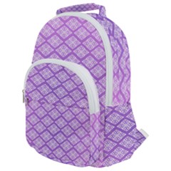 Pattern Texture Geometric Purple Rounded Multi Pocket Backpack by Mariart