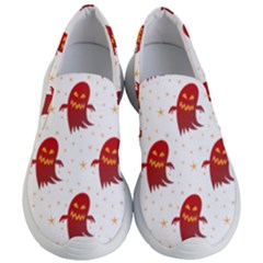 Ghost Halloween Drawing Flower Leaf Women s Lightweight Slip Ons by Vaneshart