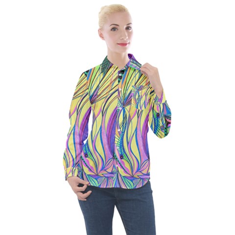 Happpy (4) Women s Long Sleeve Pocket Shirt by nicholakarma