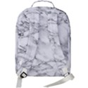 White Marble texture floor background with black veins texture greek marble print luxuous real marble Double Compartment Backpack View3