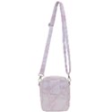 Pink Marble texture floor background with light pink veins greek marble print luxuous real marble. Shoulder Strap Belt Bag View3