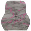 Marble light gray with bright magenta pink veins texture floor background retro neon 80s style neon colors print luxuous real marble Car Seat Back Cushion  View1