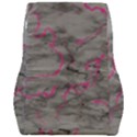 Marble light gray with bright magenta pink veins texture floor background retro neon 80s style neon colors print luxuous real marble Car Seat Back Cushion  View2