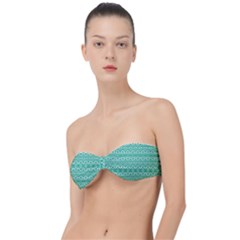 Pattern Green Classic Bandeau Bikini Top  by Mariart