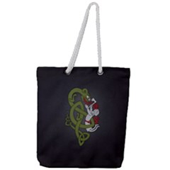 Pepe The Frog Rare Celtic Viking Norse Dragon Pattern Deus Vult Medieval Wojak Crusader Full Print Rope Handle Tote (large) by snek