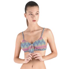 Pattern Background Texture Colorful Tie Up Cut Bikini Top by HermanTelo