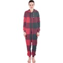 Canadian Lumberjack red and black plaid Canada Hooded Jumpsuit (Ladies)  View1