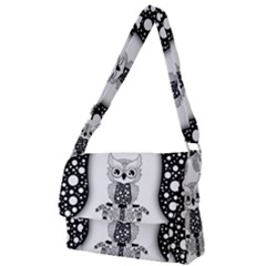 Cute Little Mandala Owl Full Print Messenger Bag (l) by FantasyWorld7