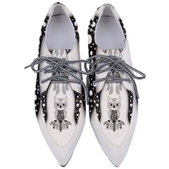 Cute Little Mandala Owl Women s Pointed Oxford Shoes by FantasyWorld7