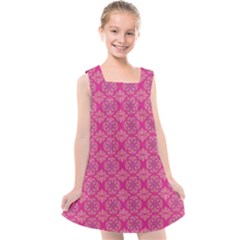 Background Texture Pattern Mandala Kids  Cross Back Dress by HermanTelo