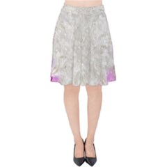 Orchidées Fleurs Abstrait Velvet High Waist Skirt by kcreatif