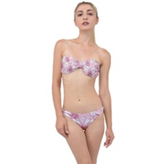 Pink Flowers Classic Bandeau Bikini Set by Sobalvarro