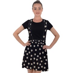 Pattern Marguerites Velvet Suspender Skater Skirt by kcreatif