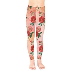 Pattern Flower Paper Kids  Leggings by HermanTelo