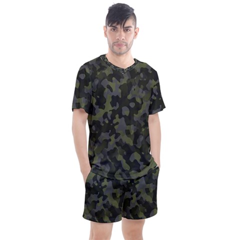 Camouflage Vert Men s Mesh Tee And Shorts Set by kcreatif