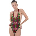 In Time For The Season Of Christmas An Jule Backless Halter One Piece Swimsuit View1