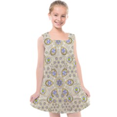 A Gift With Flowers And Bubble Wrap Kids  Cross Back Dress by pepitasart