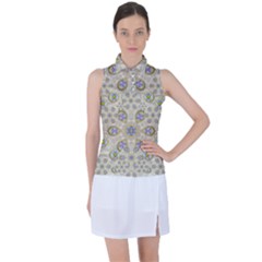 A Gift With Flowers And Bubble Wrap Women’s Sleeveless Polo by pepitasart