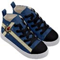 Quebec flag drapeau Québec Patriote Carillon Sacré-Coeur Christian Catholic old vintage with fleurs de lys Kids  Mid-Top Canvas Sneakers View3