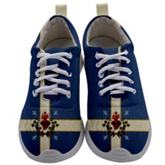 Quebec Flag Drapeau Québec Patriote Carillon Sacré-coeur Christian Catholic Old Vintage With Fleurs De Lys Mens Athletic Shoes by Quebec