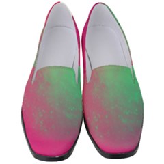 Effet Galaxy Rose/vert Women s Classic Loafer Heels by kcreatif