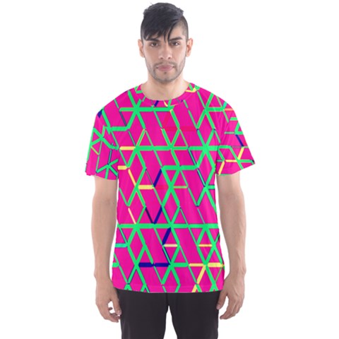 Abstrait Neon Rose Men s Sports Mesh Tee by kcreatif