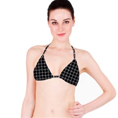 Pattern Carreaux Blanc/noir Bikini Top by kcreatif