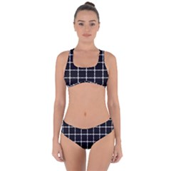 Pattern Carreaux Blanc/noir Criss Cross Bikini Set by kcreatif