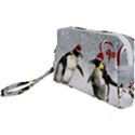 Funny Penguin In A Winter Landscape Wristlet Pouch Bag (Small) View1