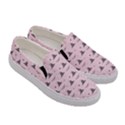 Gadsden Flag Don t tread on me Light Pink and Black Pattern with american stars Women s Canvas Slip Ons View3