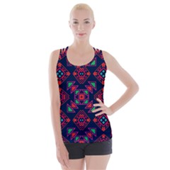 Rhombus Squares And Triangle                                                 Criss Cross Back Tank Top by LalyLauraFLM