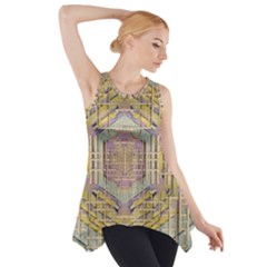 Temple Of Wood With A Touch Of Japan Side Drop Tank Tunic by pepitasart