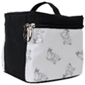 Messy Life Phrase Motif Typographic Pattern Make Up Travel Bag (Big) View1