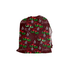 Elves Jingle Drawstring Pouch (medium) by bloomingvinedesign