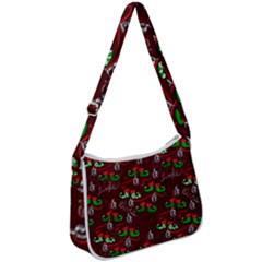 Elves Jingle Zip Up Shoulder Bag by bloomingvinedesign