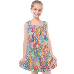 Sakura Cherry Blossom Floral Kids  Cross Back Dress by Amaryn4rt